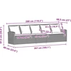 Sodo sofa, 5 vietų, su pagalvėlėmis, smėlio spalvos, poliratanas
