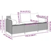 Sodo sofa su pagalvėlėmis, 3 sėdimos vietos, ruda, poliratanas