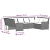 sodo sofa su pagalvėlėmis, smėlio, poliratanas