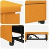 Ištraukiama sofa-lova Tamsiai geltona 194 x 50 x 82 cm audinys