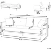 Beliani Trivietė sofa-lova LUCAN iš veliūro, oranžinė