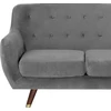 Sofa Beliani BODO 6 asmenų svetainės baldų komplektas, veliūras, pilkas