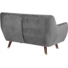 Sofa Beliani BODO 6 asmenų svetainės baldų komplektas, veliūras, pilkas