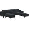 Sofa 3 vnt. Juoda Aksomas