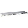 Solarix 19 colių jungiamoji panelė 24 x RJ45 CAT6 STP su nerūdijančio plieno laikikliu 0,5U (SX24HD-6-STP-SL)