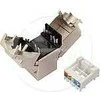 Solarix Keystone CAT6 STP RJ45 juodas, savisriegis (SXKJ-6-STP-BK-SA)