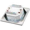 Solarix lizdas CAT6 UTP 2 x RJ45 įleidžiamas baltas SX9-2-6-UTP-WH