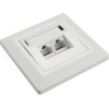 Solarix CAT6 UTP 2 x RJ45 paviršiaus baltumas SX9-2-6-UTP- WH