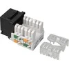 Solarix Cut-in Keystone CAT5E UTP RJ45 juodas gnybtų blokas 90° SXKJ-5E-UTP-BK-90