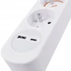 „Solight PP152USBC“ 5 kontaktų ilgintuvas su USB A+C įkrovikliu, 2,4 A, baltas