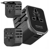 Somostel Somostel maitinimo adapteris visam pasauliui 2x USB 2.4A QC3.0 juodas SMS-A22 (35523)