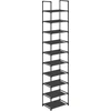 SONGMICS batų lentyna su 10 lentynų, 33 x 33 x 173 cm, juoda LSR110B02
