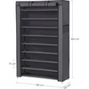 Songmics Batų stovas su dangčiu 88 cm Pilka