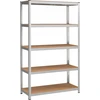 SONGMICS 5 lygių metalinės sandėliavimo lentynos, 2 vnt., 120 x 60 x 200 cm GLR060E02