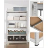 SONGMICS 5 lygių metalinės sandėliavimo lentynos, 2 vnt., 120 x 60 x 200 cm GLR060E02