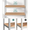 SONGMICS 5 lygių metalinės sandėliavimo lentynos, 2 vnt., 120 x 60 x 200 cm GLR060E02
