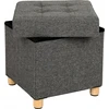 SONGMICS sandėliavimo pufas su medinėmis kojelėmis 38 x 38 x 40 cm LSF14GYZ