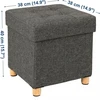 SONGMICS sandėliavimo pufas su medinėmis kojelėmis 38 x 38 x 40 cm LSF14GYZ