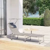 SONGMICS lauko sulankstoma gultas su stogeliu, reguliuojamas, 53 x 193 x 29 cm, pilkas, GCB19T