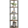 Songmics Kampinė lentyna su 5 lygiais 38,3 x 27 x 139 cm ruda vintažinė