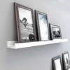 Songmics Plūduriuojantis paveikslų turėklas baltos spalvos