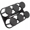 Songmics keeeper Flaschenträger"paco" 6-fach graphite mit Tragegriff zur Aufbewahrung und