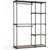 Songmics Atvira drabužių spinta su drabužių lentynomis 43 x 124 x 182 cm Taupe
