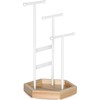 SONGMICS papuošalų stovas iš metalo ir medžio, 18 x 20.5 x 36 cm, baltas JJS03NW