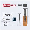 Haushalt Sourcing DRYWALL SCREW FOR WOOD 3.9X45 20PCS O1