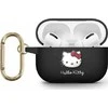 Hello Kitty HKAP23DKHSK AirPods Pro 2 (2022/2023) Dėklas juodos spalvos Silicone 3D Kitty Head