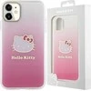 Hello Kitty HKHCN61HDGKEP Apple iPhone 11 / Xr 6.1″ rožinės spalvos kietas dėklas IML Gradient Electrop Kitty Head