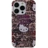 Hello Kitty HKHCN61HDGPTP Apple iPhone 11 / Xr 6.1″rožinės spalvos kietas dėklas IML Tags Graffiti