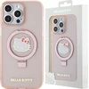 Apple iPhone 15 Pro Max Hello Kitty dėklas Ring Stand Glitter Electrop Logo MagSafe (HKHMP15XHRSGEP) rožinės spalvos