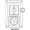 Spamel Montavimo rinkinys su lizdu 16A 5P + 2P + Z L-0-P (ZI03\ R221)