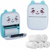 Etikečių spausdintuvas ExtraLink EXTRALINK EPP-002 PORTABLE MINI Spausdintuvas Mėlynas + PAPIER TERMICZNY ZWYKŁY 5 SZT