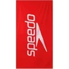 Raudonas Speedo rankšluostis su baltu logotipu