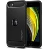Dėklas Spigen Rugged Armor – Case Apple iPhone SE 2022 / SE 2020 / 8 / 7 Juodas