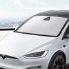 Spigen Tesla automobilio priekinio stiklo saulės skydelis, juodas - Tesla Model X