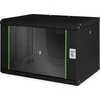 Digitus | Prie sienos tvirtinama spintelė | DN-19 07-U-SW | IP apsaugos klasė: IP20; Priekinės durys: Stiklinės durys, vienos pusės atidaromos; Spintelės tipas: Prie sienos tvirtinama spintelė; Įrangos montavimo gylis min.-maks.: 305-370 mm; Keliamoji galia: 100 kg; Matmenys 420 x 600 x 450 mm, | Juodas
