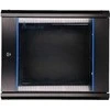 EXTRALINK 9U 600X450 prie sienos montuojama stelažinė spintelė juoda