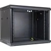 Inter-Tech SMA-6409, Prie sienos montuojamas stovas, 9U, 30 kg, Raktas su raktu, 16,7kg, Juoda