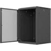 Spinta Lanberg Montavimo pakabinama rack 19'' 18U 600X600 juoda perforuotomis durelėmis (Flat Pack) (WF01-6618-23B)