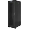 LANBERG FF01-8227-23BL laisvai pastatomas stovas 19 colių savaime surenkamas plokščias paketas 27U/800x1200mm juodas tinklinės durys LCD