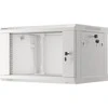 Spintelė rakinama, vienos sekcijos Lanberg WF01-6406-10S (6U, 368mm / 600mm / 450 mm, pakabinama, Stiklas, 19', pilka spalva)