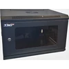 LEXI-Net 19" sieninė spinta 12U 600x450, keliamoji galia 60 kg, stiklinės durelės, išskleistos, juodos