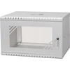 LEXI-Net 19" sieninė spinta Basic 6U 520x450, stiklinės durelės, be nugarėlės, išlankstoma, pilka