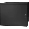 LEXI-Net 19" sieninė spinta Basic 9U 525x450, metalinės durelės, be nugarėlės, išlankstoma, juoda