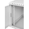 LEXI-Net 19" sieninė spinta Basic 6U 520x450, metalinės durelės, be nugarėlės, išlankstoma, pilka