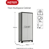 Keter Universali spintelė Titan, juodos ir pilkos spalvos, 182cm
