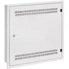 Spinta Solarix rozdzielacz LC-18 do ściany su listwami 2U, 4U a 11U, 550x550 balta RAL9003 su rámeczkiem k zazdieniu LC-18-55-15-W-W